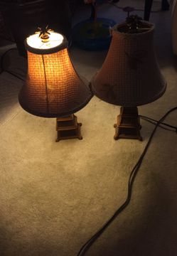 Set of two night stand lamps