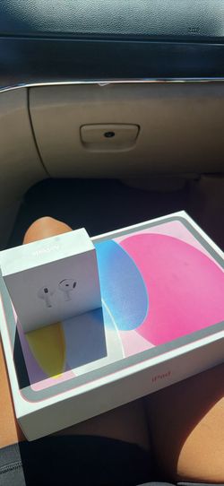 Brand new iPad and Airpods in box with receipt
