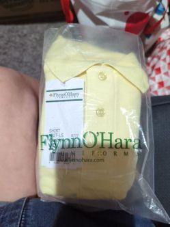 Flint O'Hara girls long sleeve  yellow polo shirt