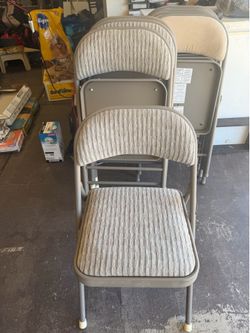 New Set of 4 Samsonite folding chairs. Pick up 59 ave and 101First come first served.