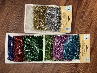 Crafter's Square Tube Confetti – Metallic Craft Confetti Set (3 Bags per Pack)