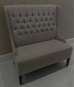 Grey Love Seat Sofa Vintage