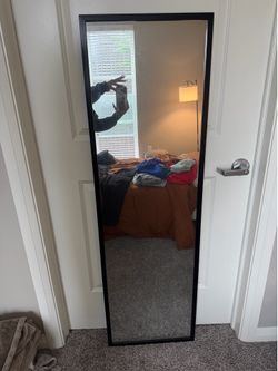 Black Full Length Mirror with stand 17x58in