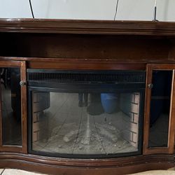 TV Stand  con chimenea