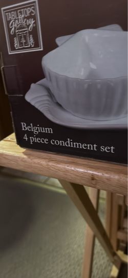 Tabletops Gallery Belgium 4-Piece Condiment Set