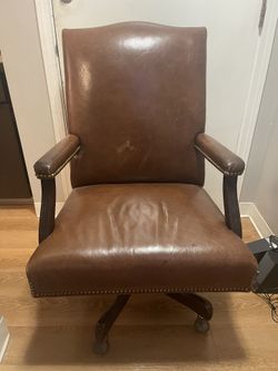 Genuine Luxury Brown Leather Office Chair