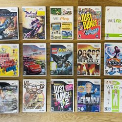 Lot Of 21 Wii Games *UNTESTED* - Just Dance, X Men Destiny, Jeopardy, Wii Fit