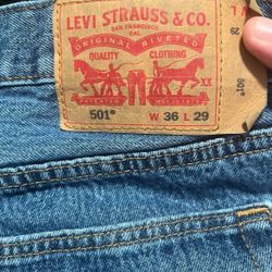 Brand New Levi’s 501 Button Fly, Size: 36