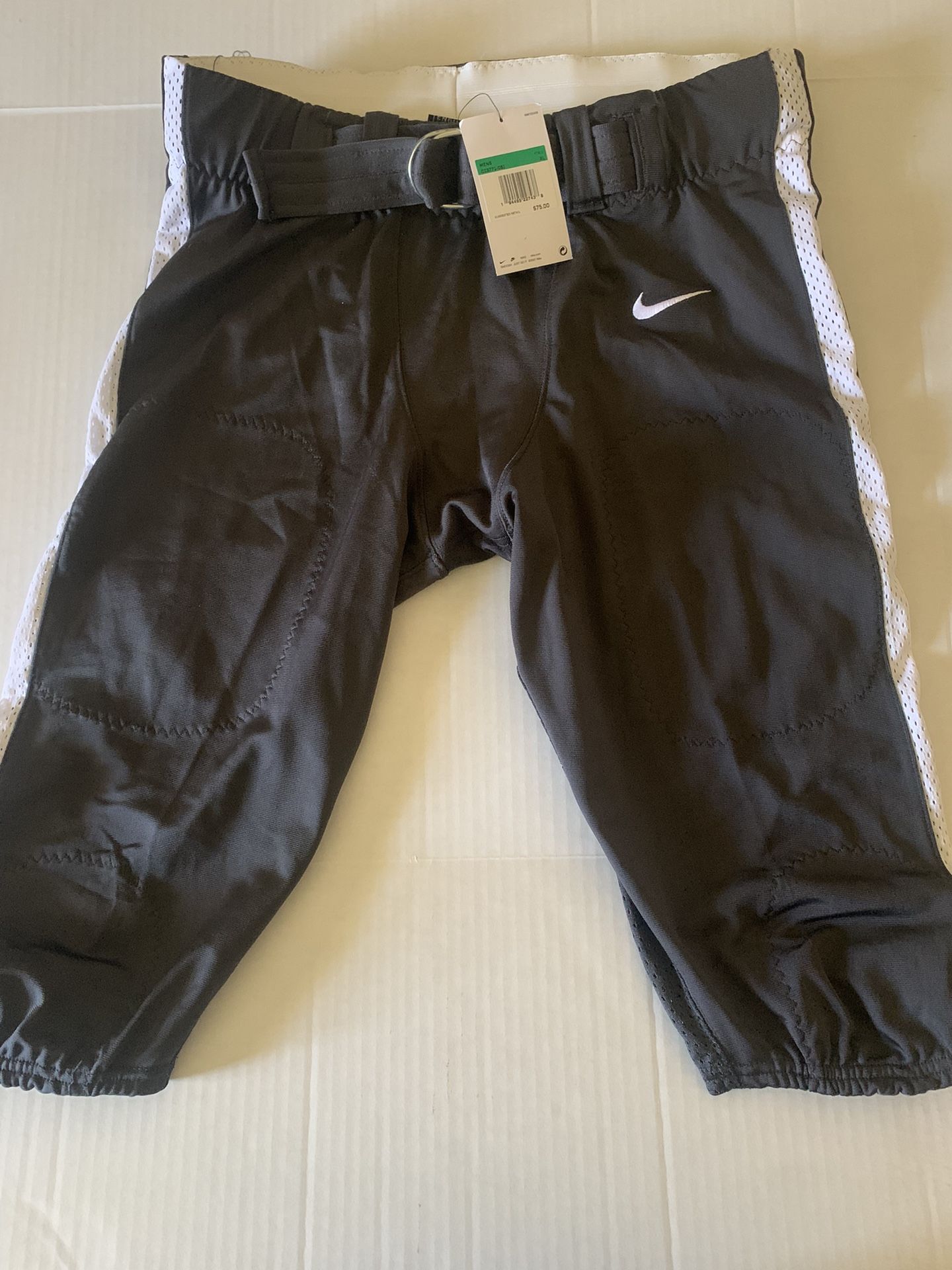 NIKE Team Vapor Football Pants Sz XL Gray White Mesh Pro Combat Training