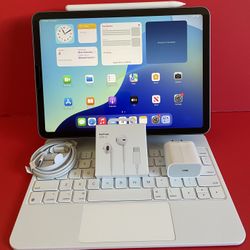 Apple IPad Air 5th Generation (10.9” Liquid Retina/ M1 chip / 2022 Model) 64GB with pen, keyboard case & Accessories (256gb $549) 
