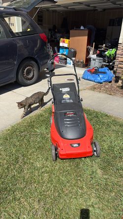 Black & Decker electric lawnmower works perfect.