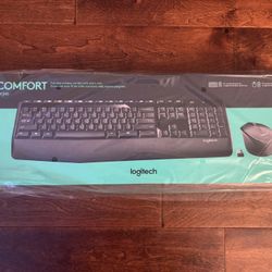Logitech MK345 Wireless Keyboard - Black: Full Size with 10-Key Pad & Wrist Rest