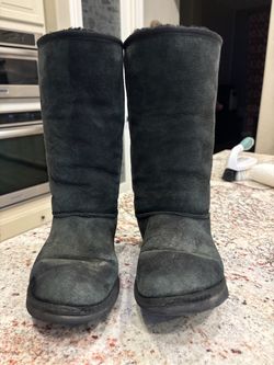 UGG Classic Tall Black Suede Boots