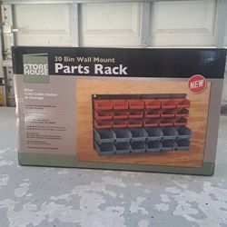 30 Bin Wall Mount Parts Rack