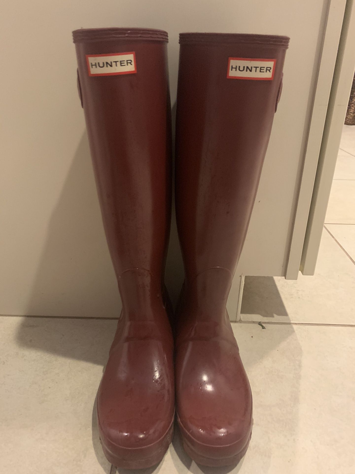 Maroon Hunter Rain Boots
