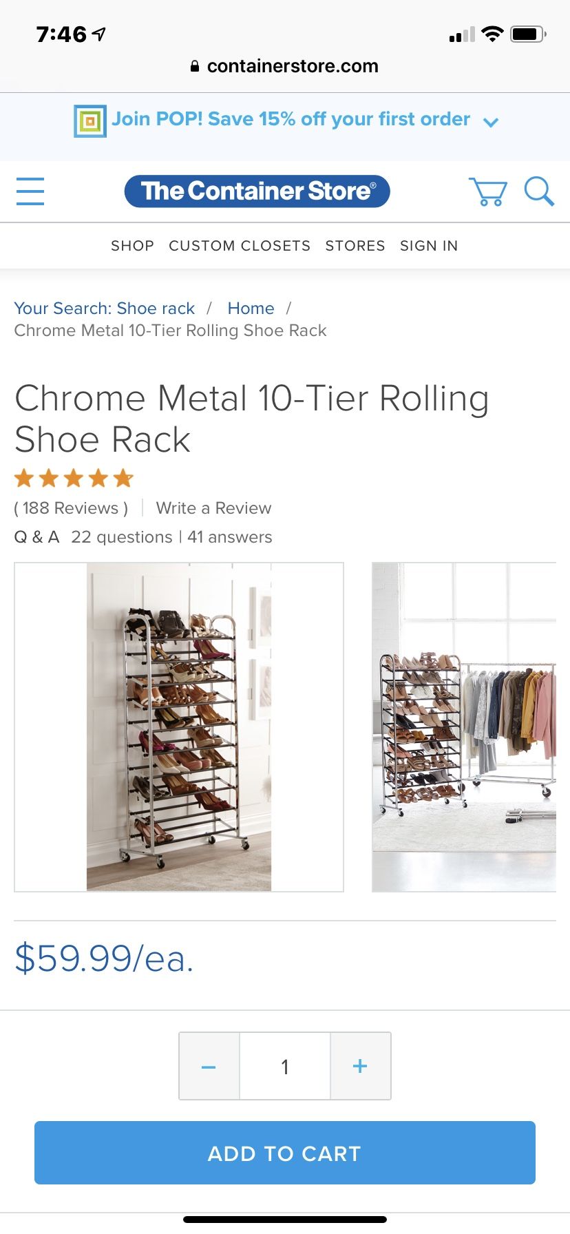 Shoe Rack (50 pairs)