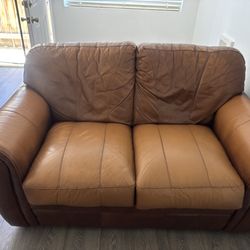 Brown Leather Couch