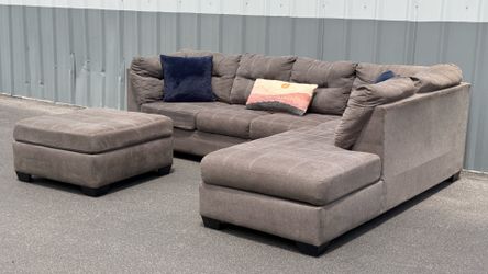 Ashley Furniture L-Shape Sectional + Matching Ottoman