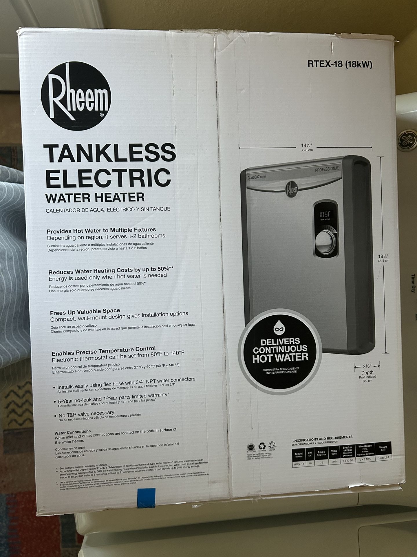 Rheem Tankless Electric RTEX-18 (18 kW)