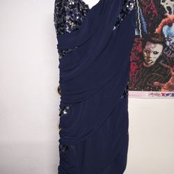 Navy Blue Sequence Dress