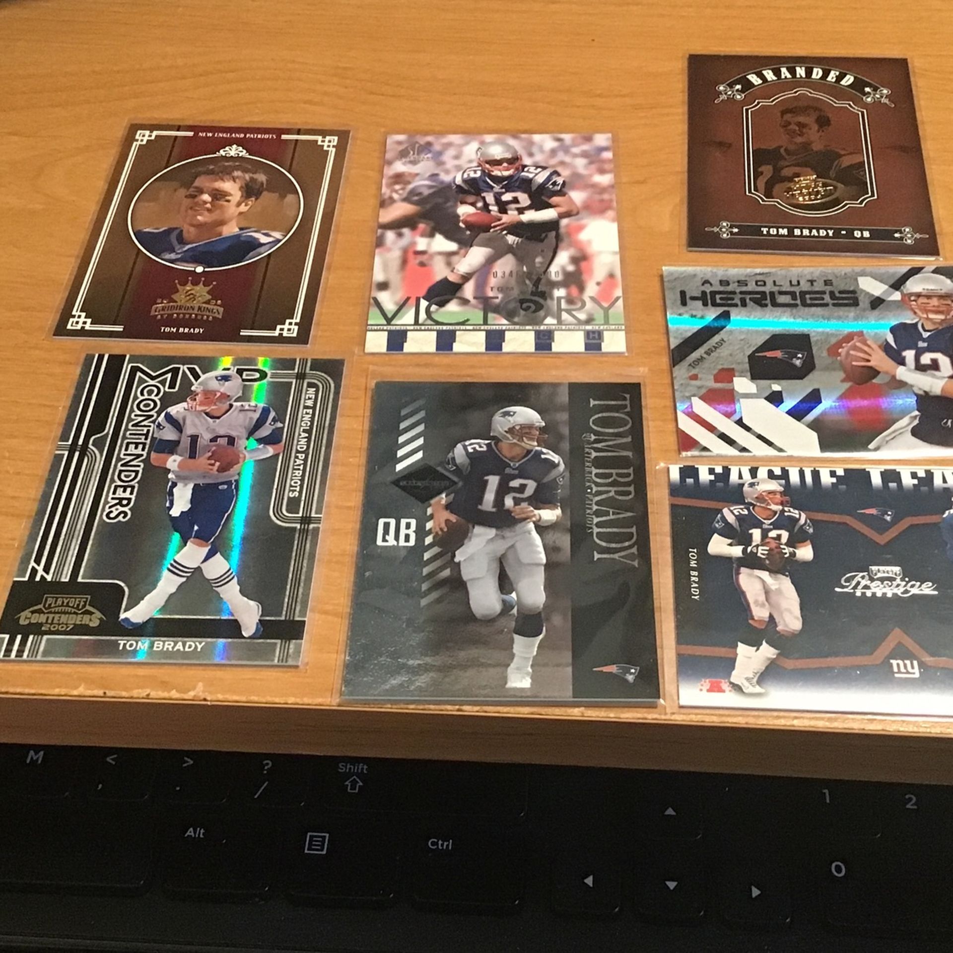 Tom Brady 7 Card Numbered Insert Lot New England Patriots