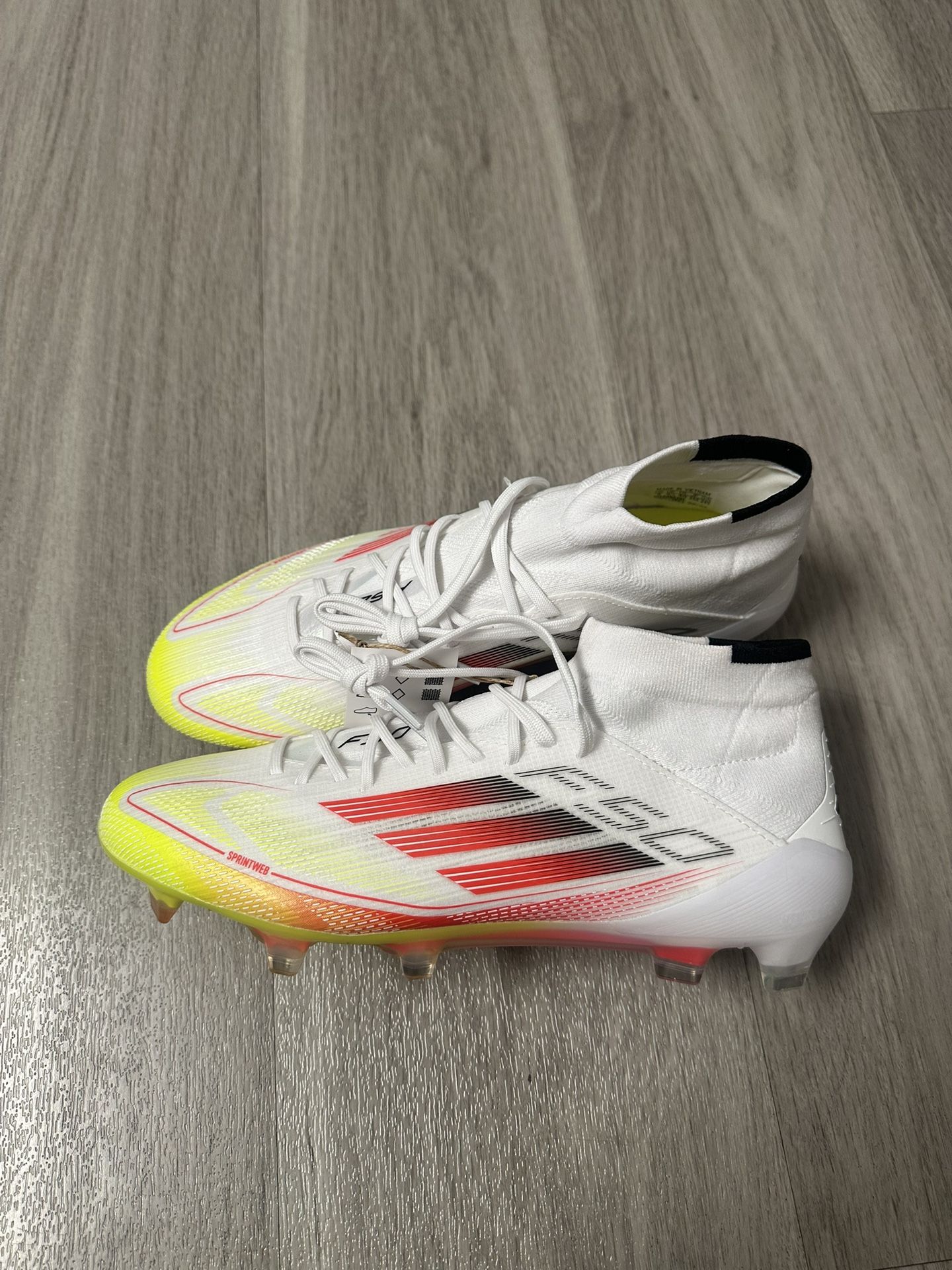Adidas Adizero F50 Elite Mid FG White Red Soccer Cleats  Women's Size 8