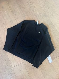 Alo Yoga Black Crewneck Sweatshirt