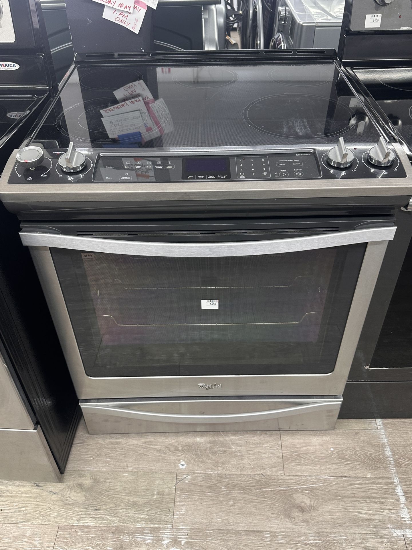 Whirlpool Electric Flat Top Range With AquaLift Self Clean