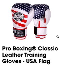 Pro  Classic Leather Training Gloves - USA Flag