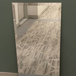 Heavy (approx. 8 lbs.), Beveled-Edge, 36"H x 18"W Unframed Mirror - posted price is firm.