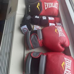 2 Pairs Everlast KickBoxing Gloves 