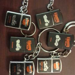 Vintage 90s Classic Iron Motorcycle Lighter Lot (6pc) - Panhead, Shovelhead, Knucklehead