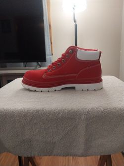 Red/white LUGZ BOOTS SIZE 9