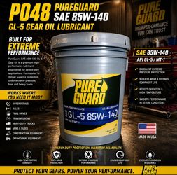 Pureguard  SAE 85W140 Gear Oil Lubricant Heavy Duty GL5 Gallon Pail