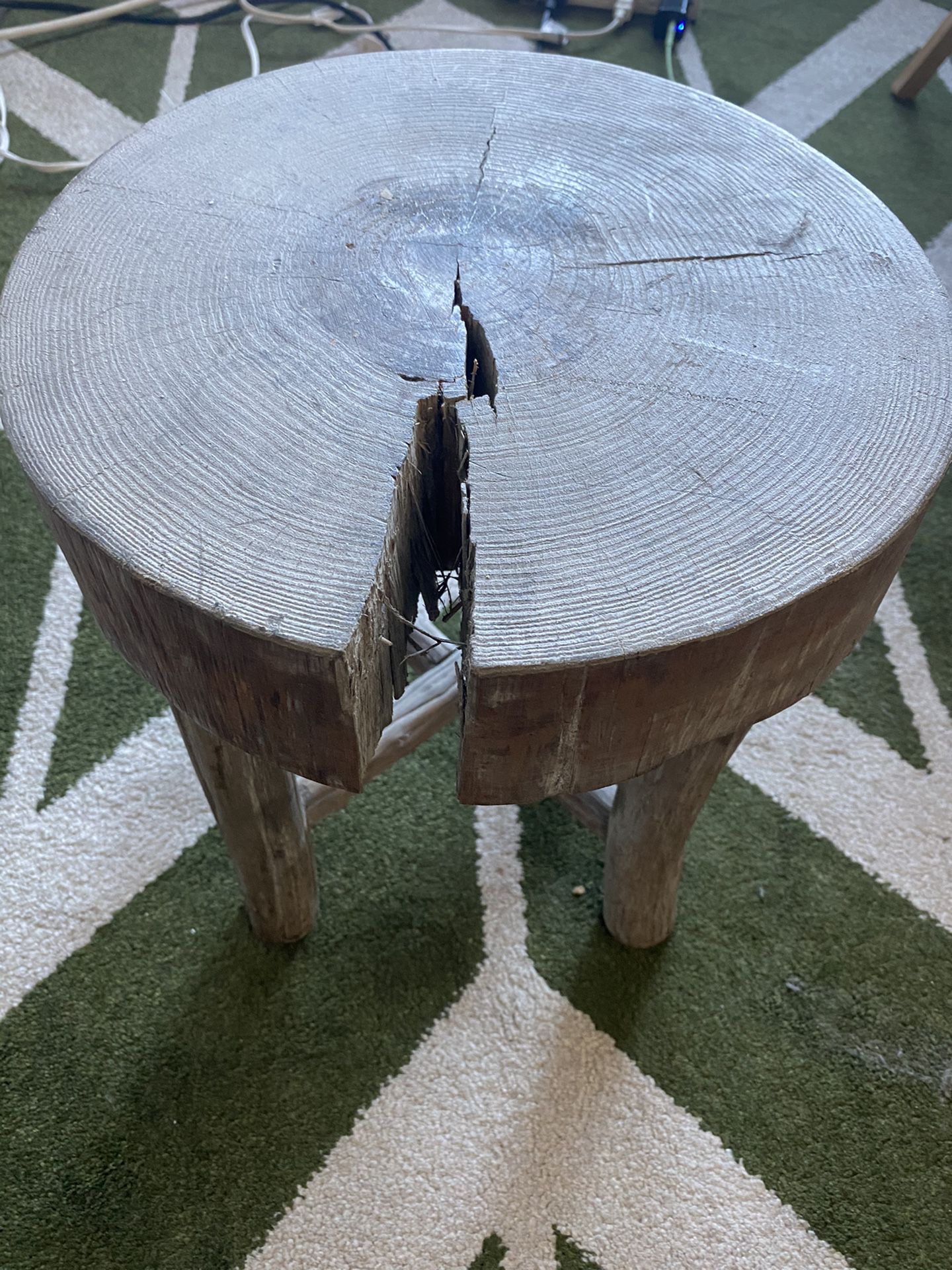 Real wood stool/ side table small must go !
