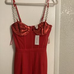 Lady Red Romper (Pantsuit)