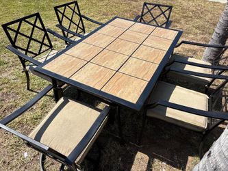 Patio table set