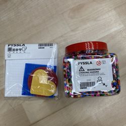 NWT IKEA Mixed Color Beads & 4pcs Beads Shape Set