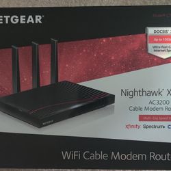 NETGEAR - Nighthawk AC3200 Wi-Fi Router with Cable Modem