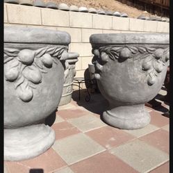 New Flower Pots Made Out Of Cement Perfect Gift 