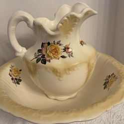 Vintage Pitcher And Bowl 
