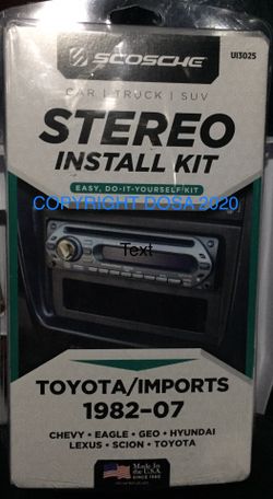 Toyota & Imports Stereo Install Kit 1982-07, UI3025