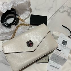 GUCCI GG Marmont Tiger Head W Double Face 2ways Shoulder Bag Women