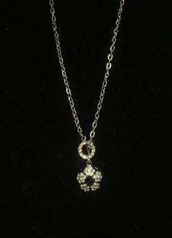 NEW 16” Crystal and black soccer necklace