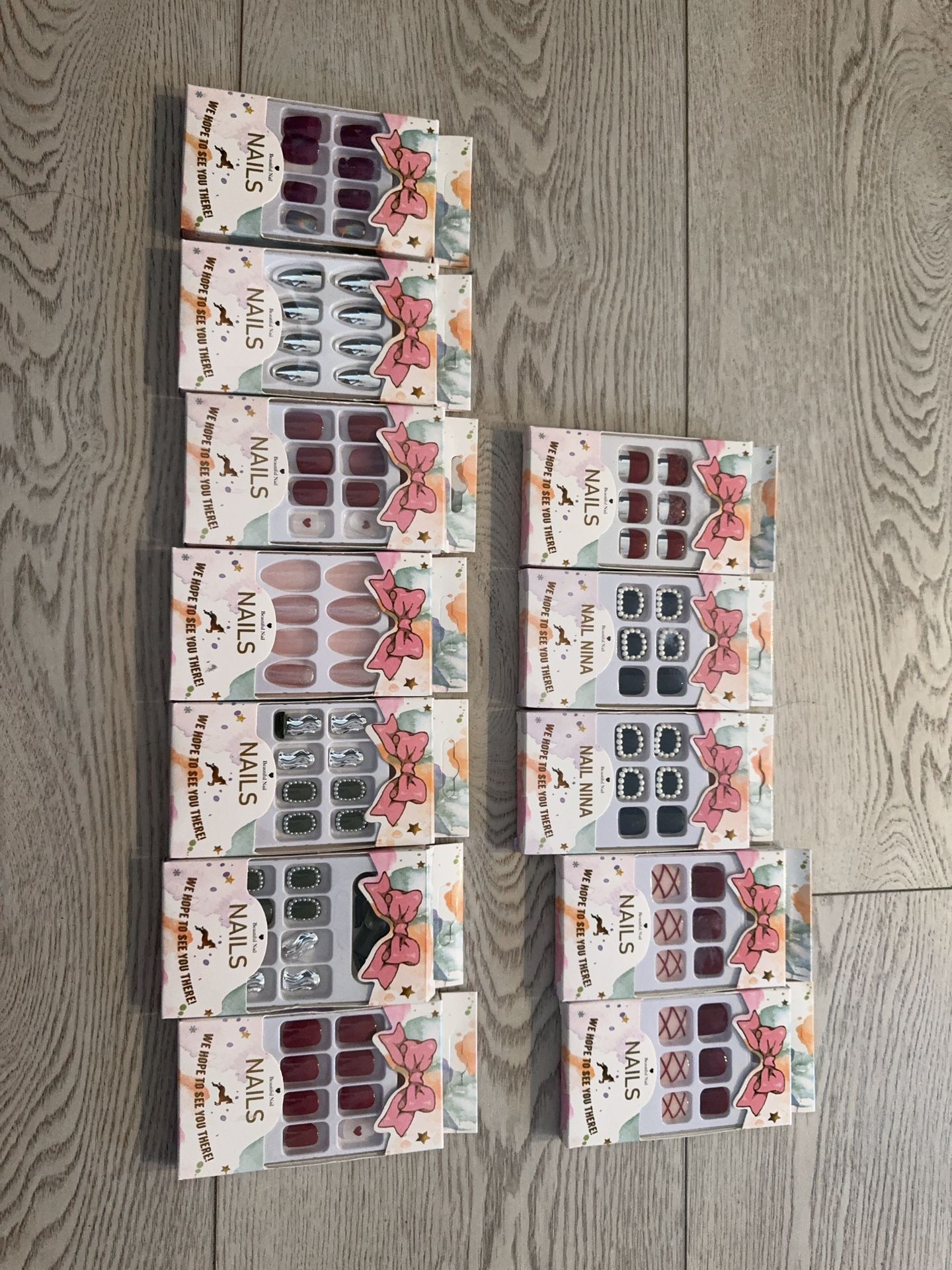 12 packs of Fake Nails. 