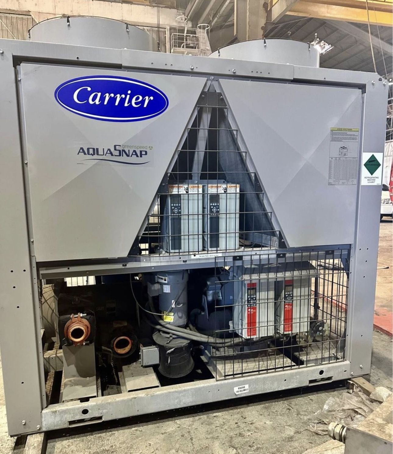 2019 Surplus New 60 Ton Carrier Air Cooled Chiller 460v-3ph M# 30RBF06062THD73C