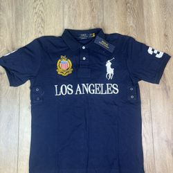Navy Blue Los English Ralph Lauren Polo Shirt