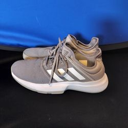 Adidas Gamecourt Mens Grey Athletic Shoes (Size 10)
