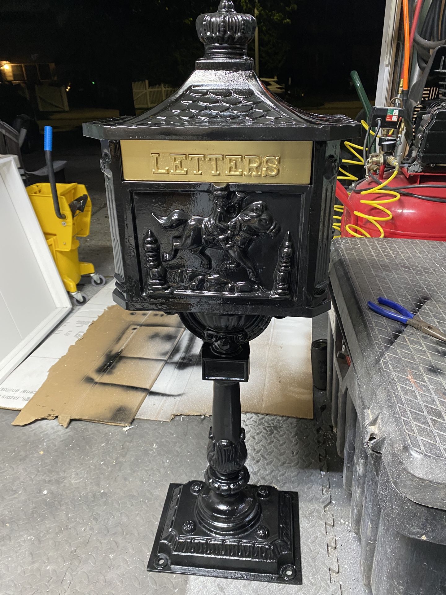Old metal mail box with Working lock and key Set