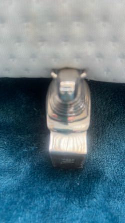 Vintage Dansk silverplate American Bison paperweight designed by Gunnar Cyren.